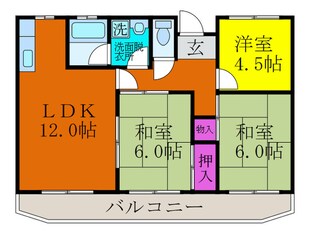 柿の木マンションの物件間取画像